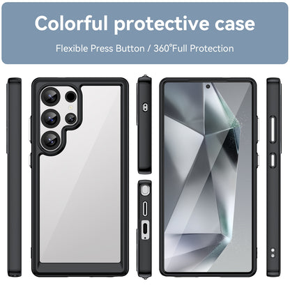 Samsung Galaxy S25 Ultra 5G Acrylic Hybrid TPU Protective Phone Case, Colourful Series Shockproof Cover