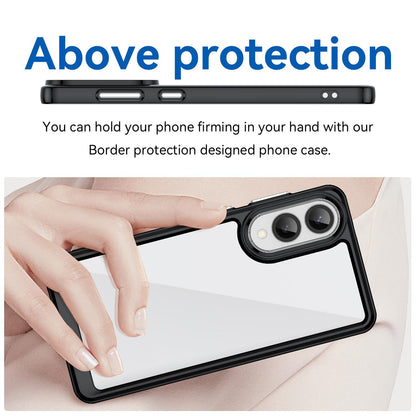 Samsung Galaxy S25 Edge 5G Acrylic Hybrid TPU Protective Phone Case, Colourful Series Shockproof Cover