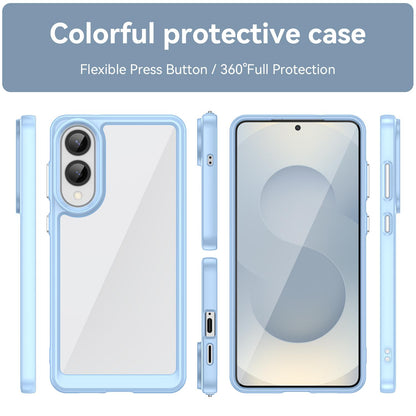 Samsung Galaxy S25 Edge 5G Acrylic Hybrid TPU Protective Phone Case, Colourful Series Shockproof Cover