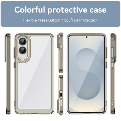 Samsung Galaxy S25 Edge 5G Acrylic Hybrid TPU Protective Phone Case, Colourful Series Shockproof Cover