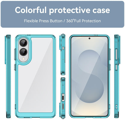 Samsung Galaxy S25 Edge 5G Acrylic Hybrid TPU Protective Phone Case, Colourful Series Shockproof Cover