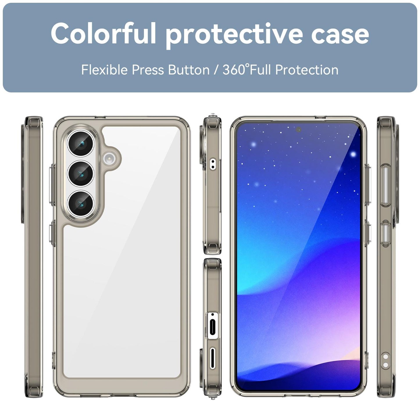 Samsung Galaxy S26+ 5G Acrylic Hybrid TPU Protective Phone Case, Colourful Series Shockproof Cover