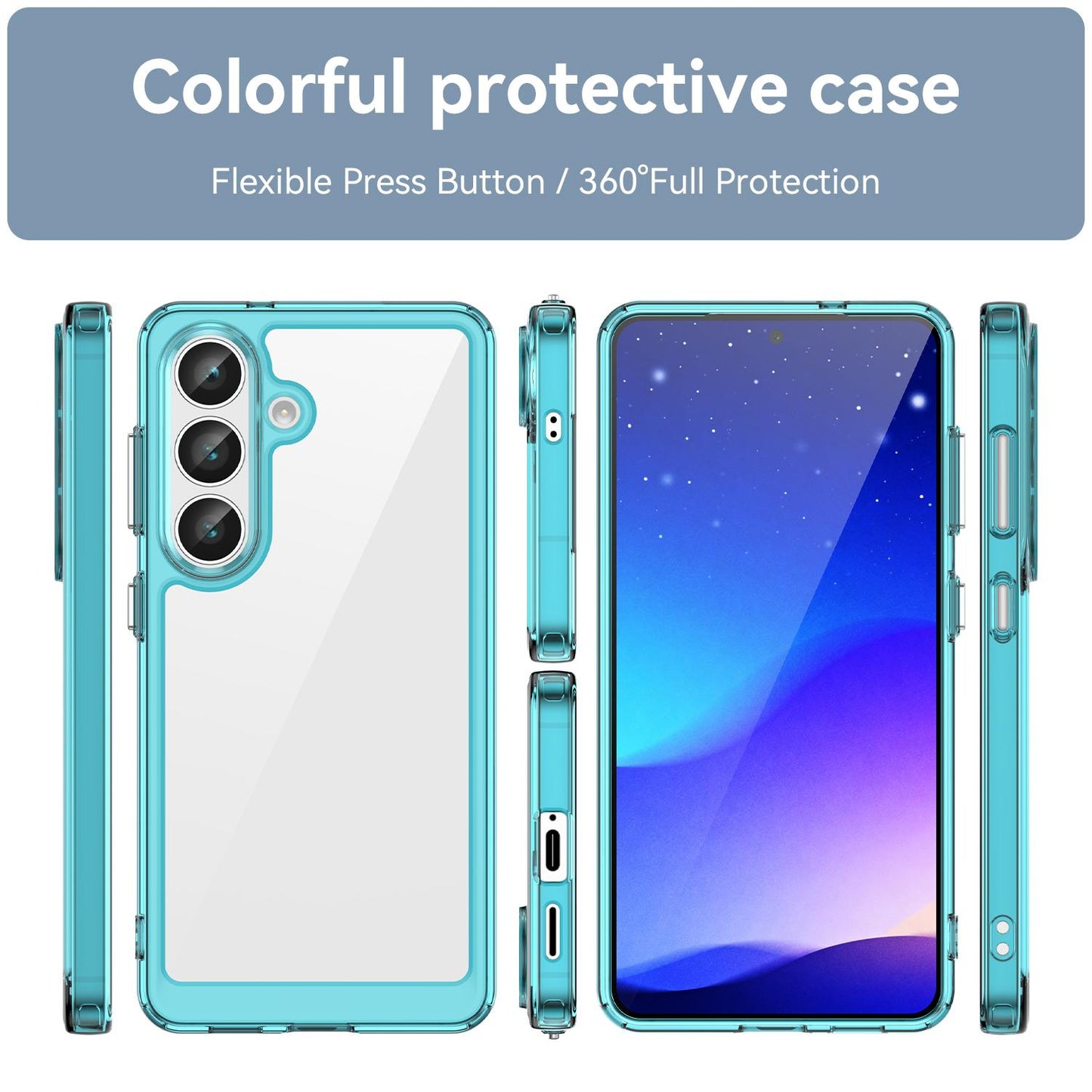 Samsung Galaxy S26+ 5G Acrylic Hybrid TPU Protective Phone Case, Colourful Series Shockproof Cover