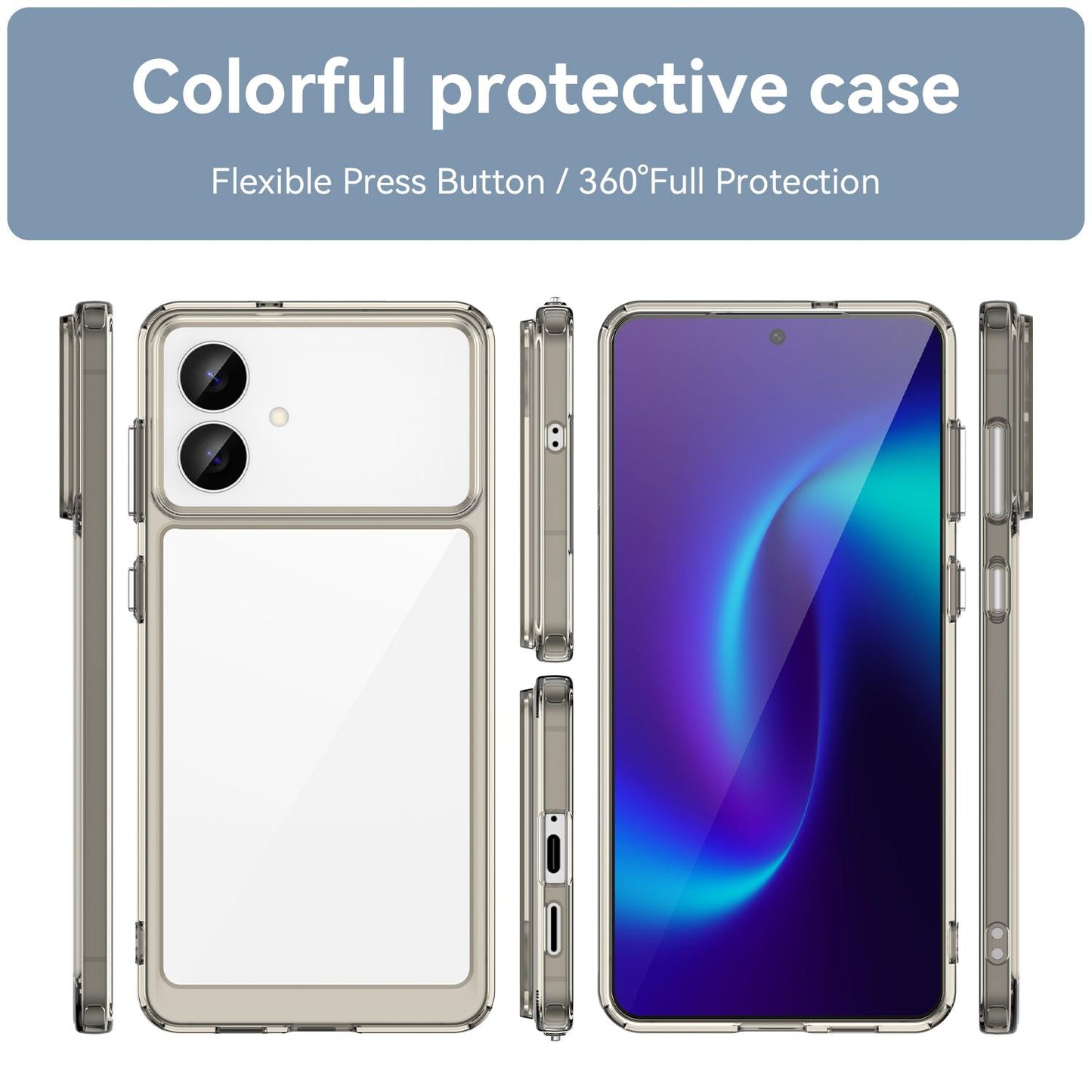 Samsung Galaxy S26 Edge 5G Acrylic Hybrid TPU Protective Phone Case, Colourful Series Shockproof Cover