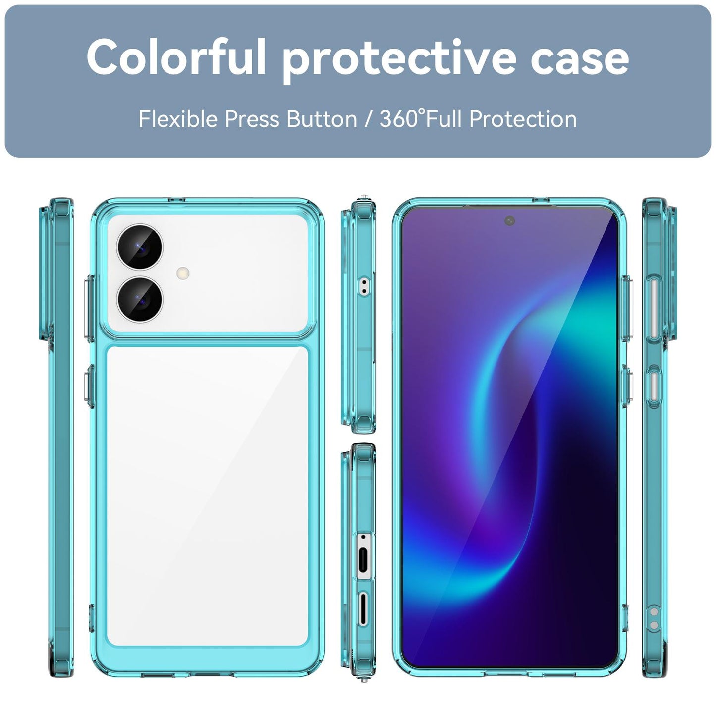 Samsung Galaxy S26 Edge 5G Acrylic Hybrid TPU Protective Phone Case, Colourful Series Shockproof Cover