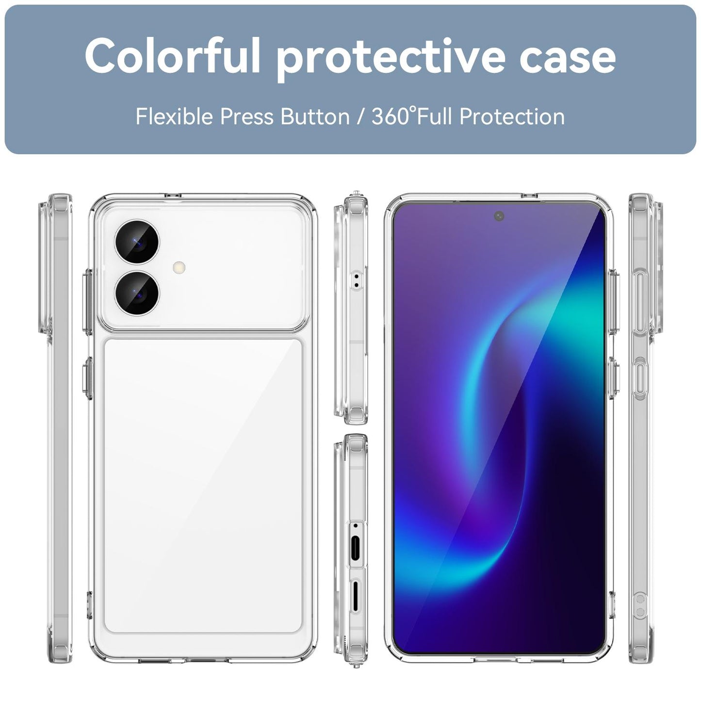 Samsung Galaxy S26 Edge 5G Acrylic Hybrid TPU Protective Phone Case, Colourful Series Shockproof Cover