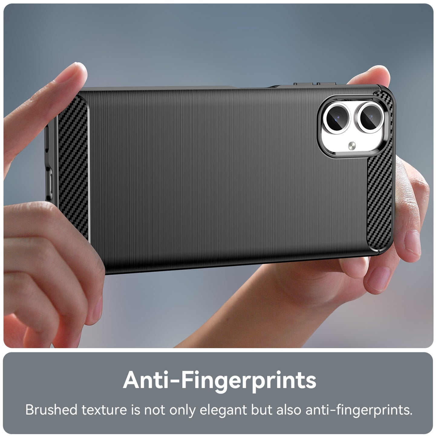 Samsung Galaxy A06 4G Carbon Fiber Brushed Texture TPU Protective Phone Case Shockproof Slim Cover