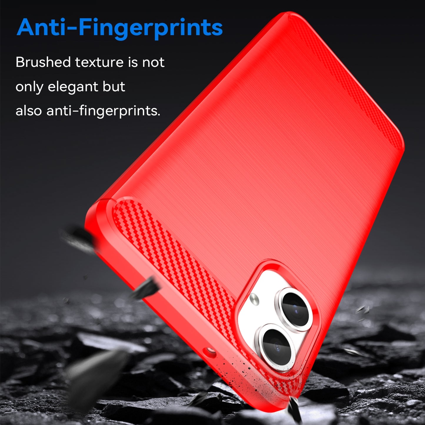 Samsung Galaxy A06 4G Carbon Fiber Brushed Texture TPU Protective Phone Case Shockproof Slim Cover