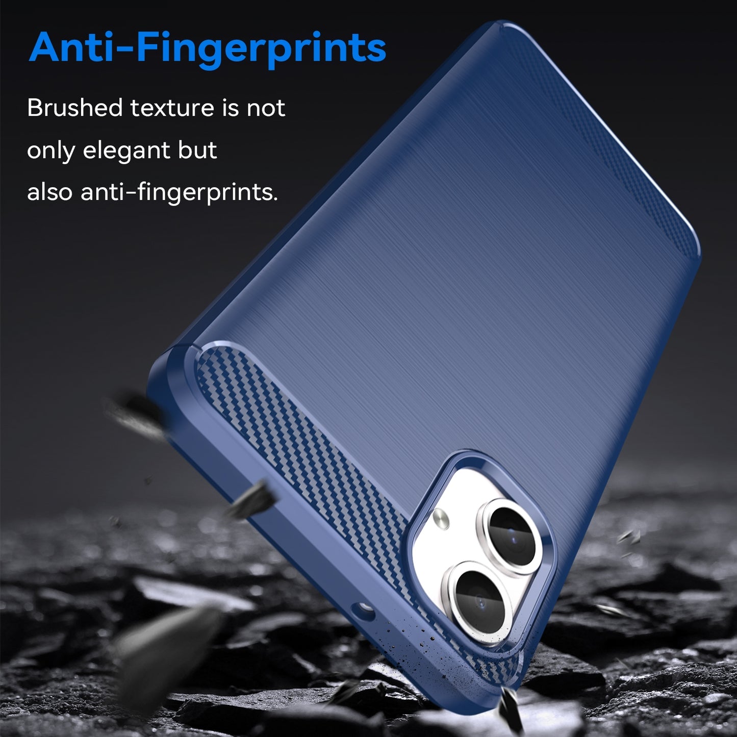 Samsung Galaxy A06 4G Carbon Fiber Brushed Texture TPU Protective Phone Case Shockproof Slim Cover