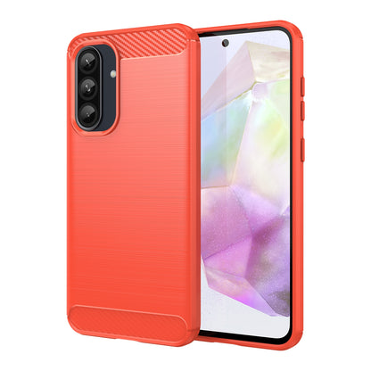 Samsung Galaxy A36 5G Carbon Fiber Brushed Texture TPU Protective Phone Case Shockproof Slim Cover