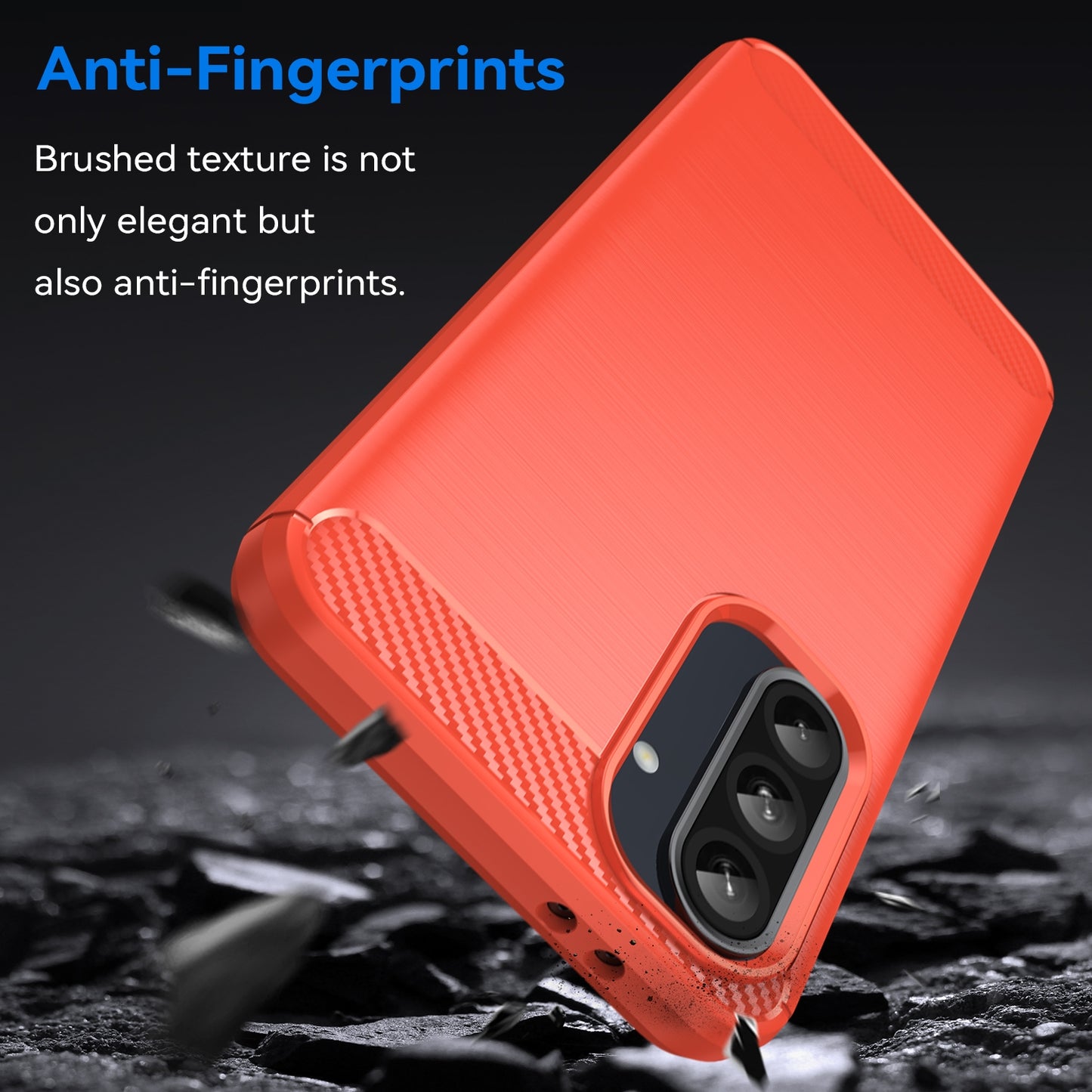 Samsung Galaxy A36 5G Carbon Fiber Brushed Texture TPU Protective Phone Case Shockproof Slim Cover