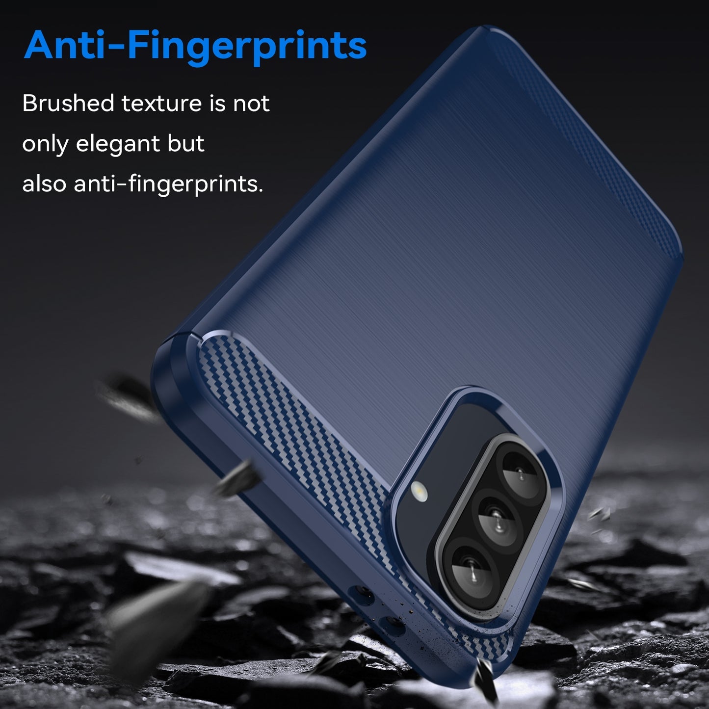 Samsung Galaxy A36 5G Carbon Fiber Brushed Texture TPU Protective Phone Case Shockproof Slim Cover