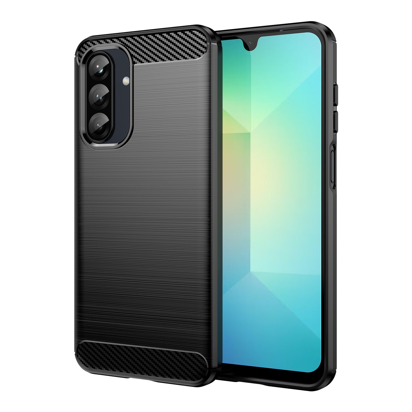 Samsung Galaxy A26 5G Carbon Fiber Brushed Texture TPU Protective Phone Case Shockproof Slim Cover