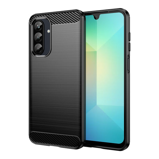 Samsung Galaxy A26 5G Carbon Fiber Brushed Texture TPU Protective Phone Case Shockproof Slim Cover