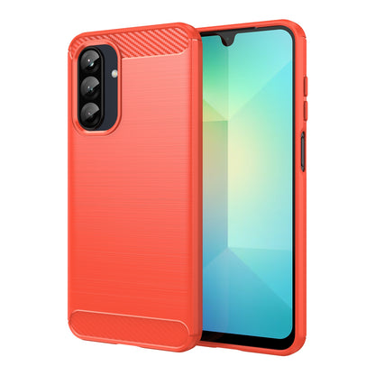 Samsung Galaxy A26 5G Carbon Fiber Brushed Texture TPU Protective Phone Case Shockproof Slim Cover