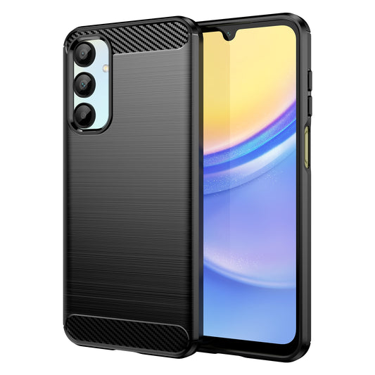 Samsung Galaxy A16 5G Carbon Fibre Brushed Texture TPU Protective Phone Case Shockproof Slim Cover