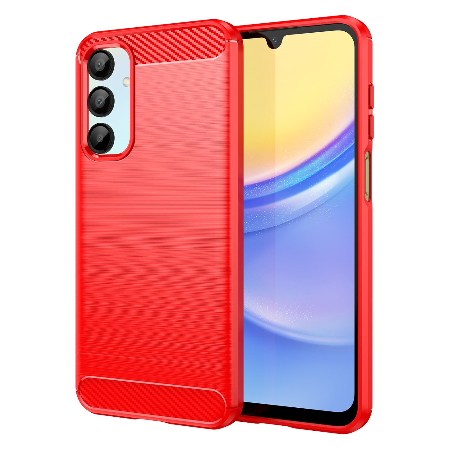 Samsung Galaxy A16 5G Carbon Fibre Brushed Texture TPU Protective Phone Case Shockproof Slim Cover