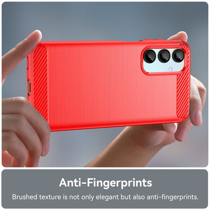 Samsung Galaxy A16 5G Carbon Fibre Brushed Texture TPU Protective Phone Case Shockproof Slim Cover
