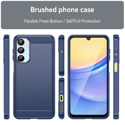 Samsung Galaxy A56 5G Carbon Fibre Brushed Texture TPU Protective Phone Case Shockproof Slim Cover