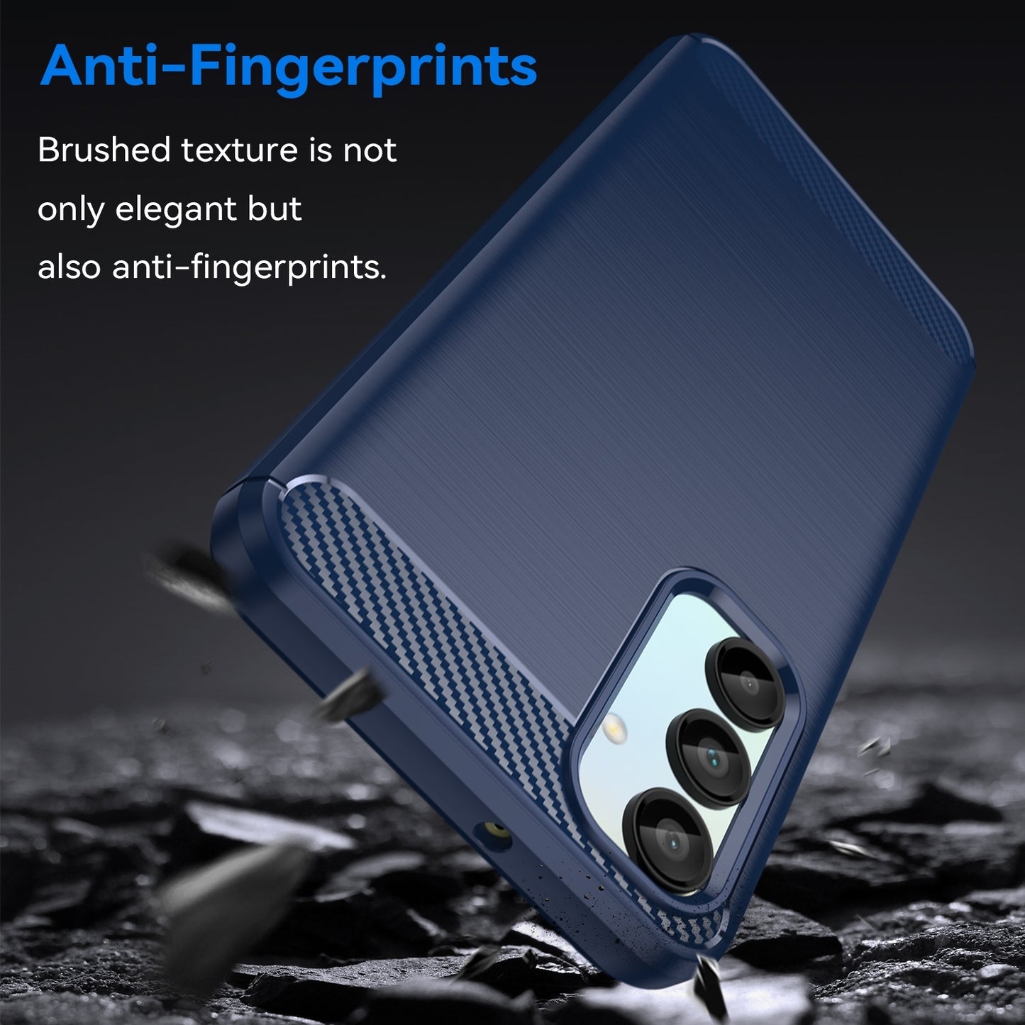 Samsung Galaxy A56 5G Carbon Fibre Brushed Texture TPU Protective Phone Case Shockproof Slim Cover
