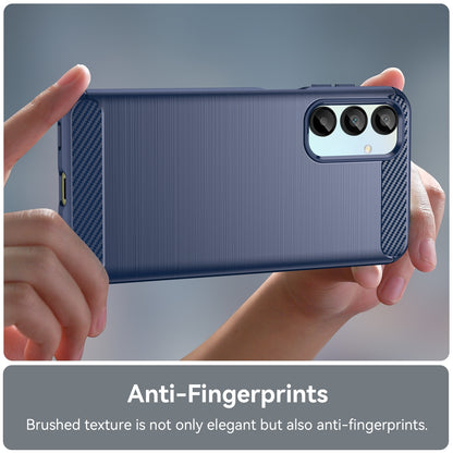 Samsung Galaxy A56 5G Carbon Fiber Brushed Texture TPU Protective Phone Case Shockproof Slim Cover