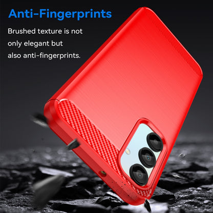 Samsung Galaxy A56 5G Carbon Fibre Brushed Texture TPU Protective Phone Case Shockproof Slim Cover