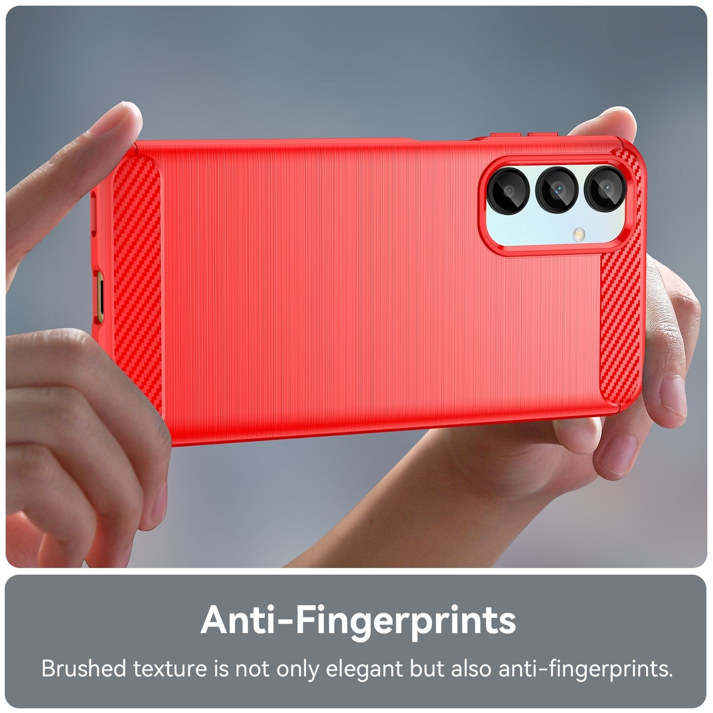 Samsung Galaxy A56 5G Carbon Fibre Brushed Texture TPU Protective Phone Case Shockproof Slim Cover