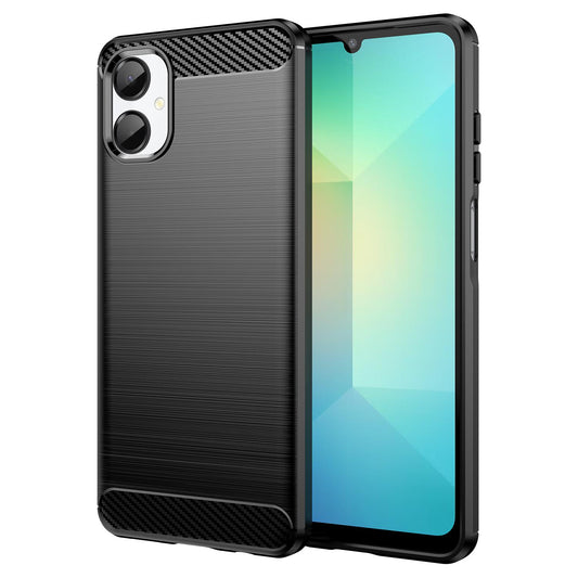 Samsung Galaxy A06 5G Carbon Fibre Brushed Texture TPU Protective Phone Case Shockproof Slim Cover