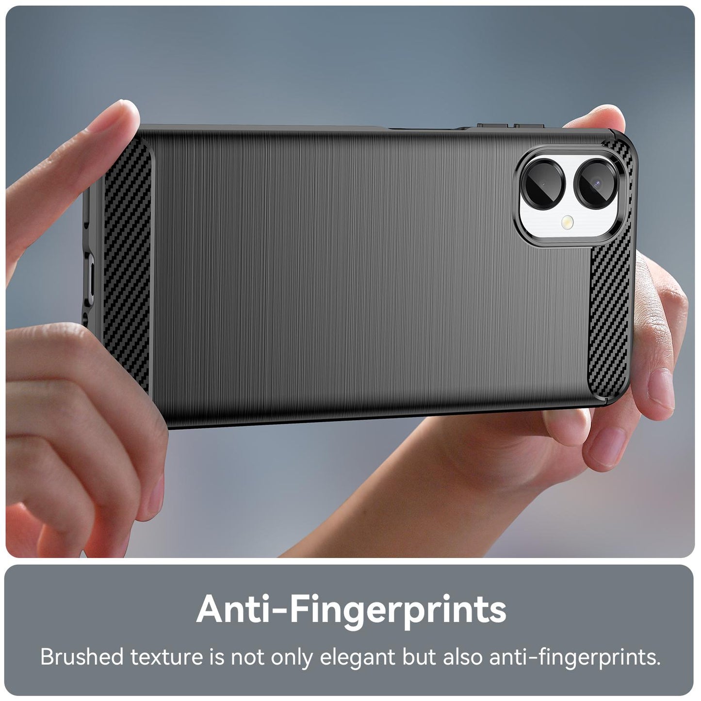 Samsung Galaxy A06 5G Carbon Fibre Brushed Texture TPU Protective Phone Case Shockproof Slim Cover