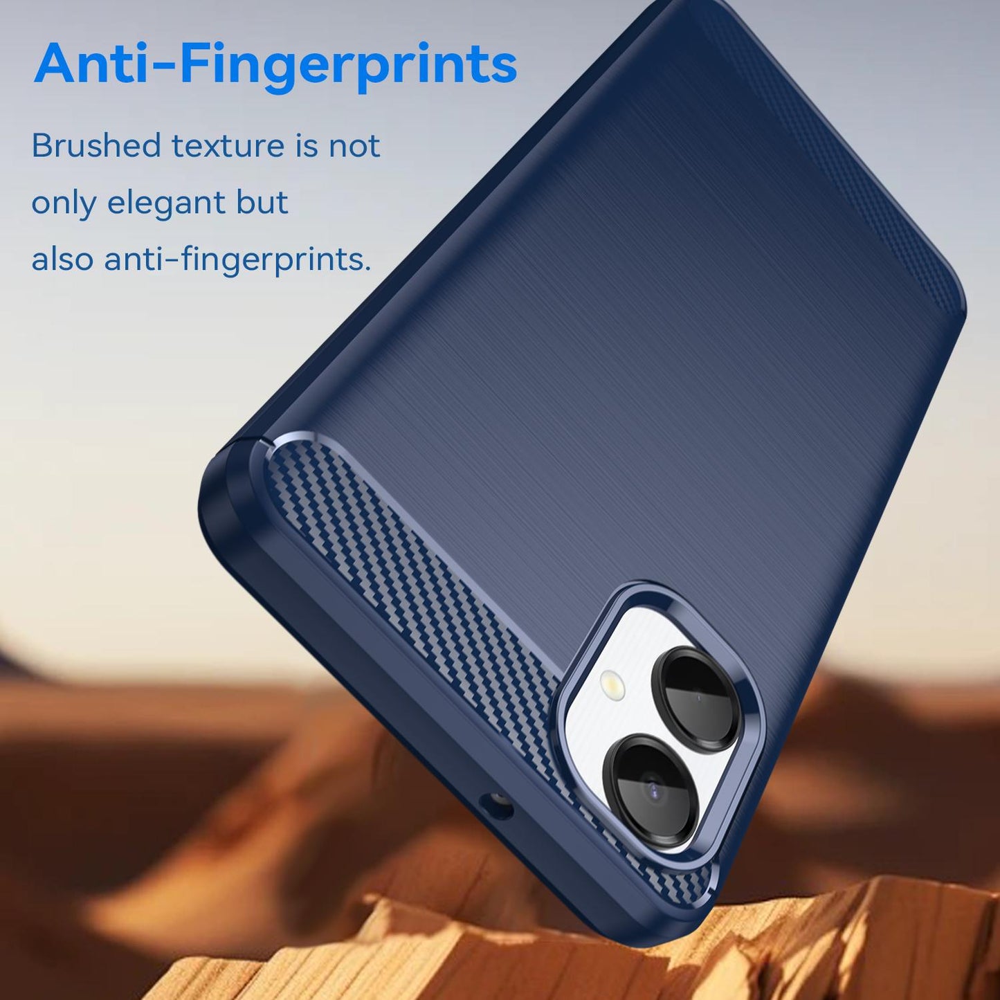 Samsung Galaxy A06 5G Carbon Fibre Brushed Texture TPU Protective Phone Case Shockproof Slim Cover