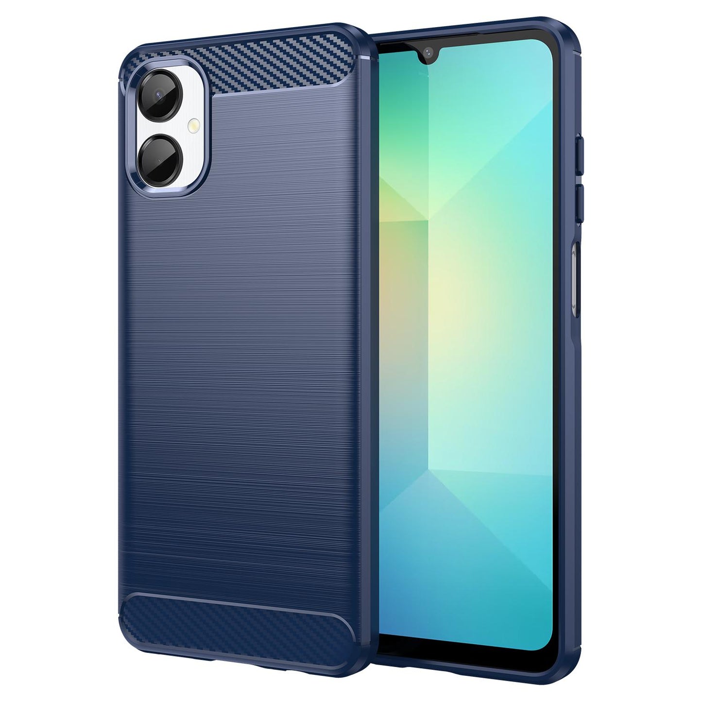 Samsung Galaxy A06 5G Carbon Fiber Brushed Texture TPU Protective Phone Case Shockproof Slim Cover