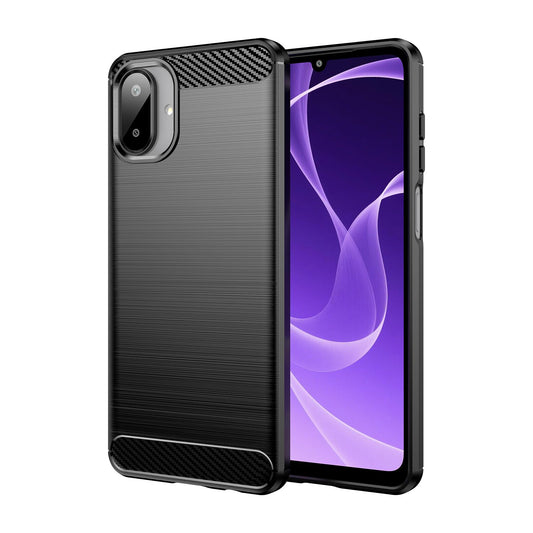 Samsung Galaxy A07 4G Carbon Fibre Brushed Texture TPU Protective Phone Case Shockproof Slim Cover