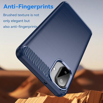 Samsung Galaxy A07 4G Carbon Fiber Brushed Texture TPU Protective Phone Case Shockproof Slim Cover