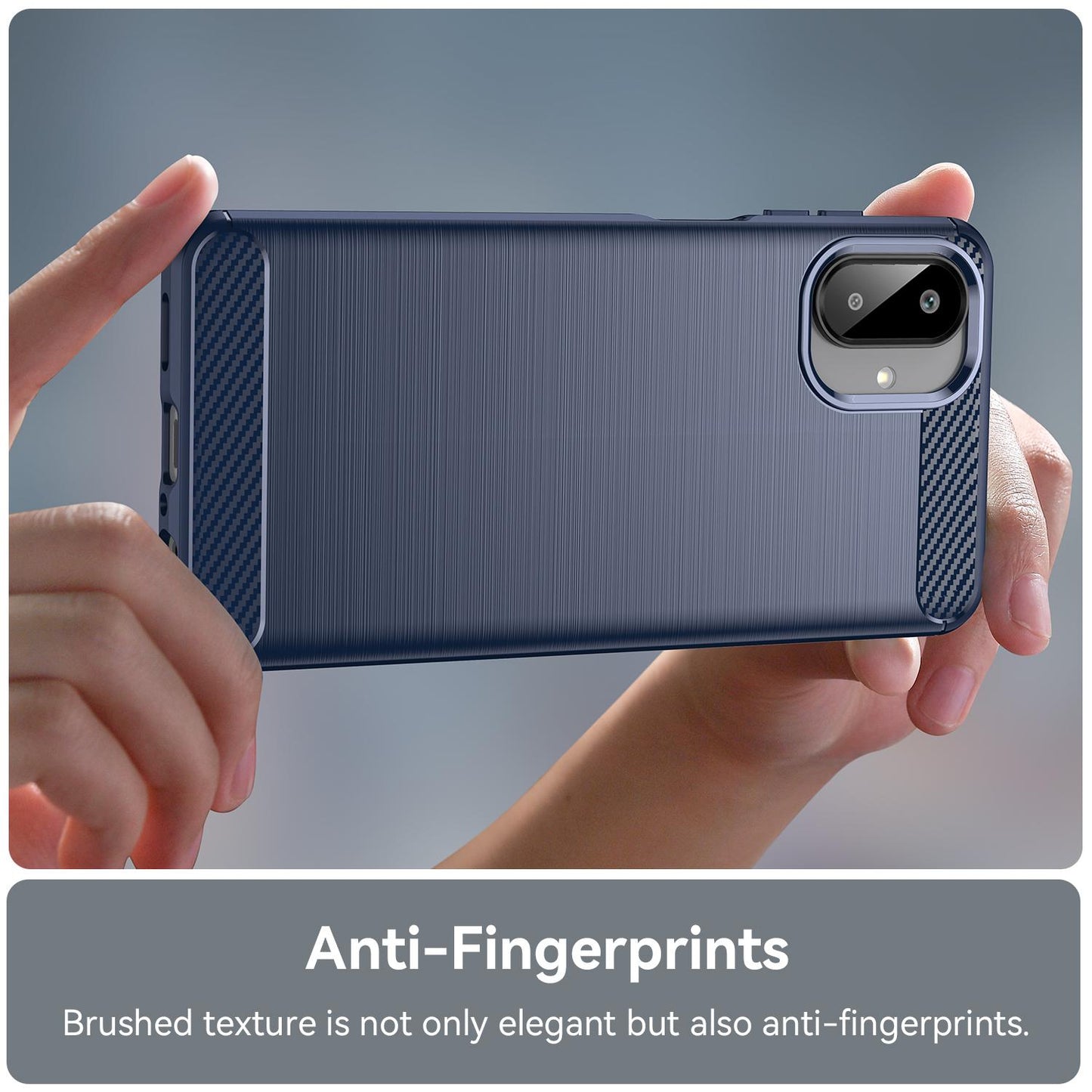 Samsung Galaxy A07 4G Carbon Fiber Brushed Texture TPU Protective Phone Case Shockproof Slim Cover