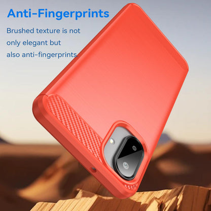 Samsung Galaxy A07 4G Carbon Fibre Brushed Texture TPU Protective Phone Case Shockproof Slim Cover