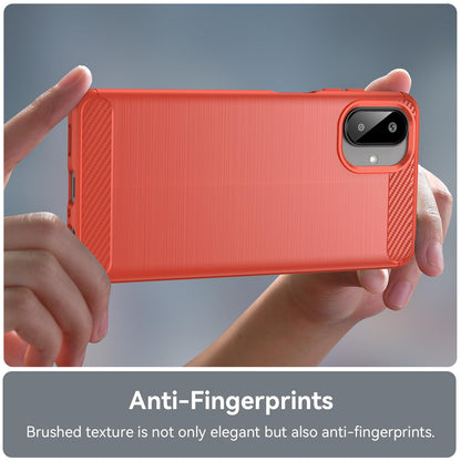 Samsung Galaxy A07 4G Carbon Fibre Brushed Texture TPU Protective Phone Case Shockproof Slim Cover
