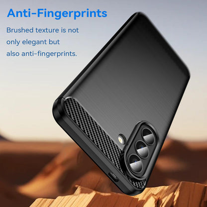Samsung Galaxy A57 5G Carbon Fibre Brushed Texture TPU Protective Phone Case Shockproof Slim Cover