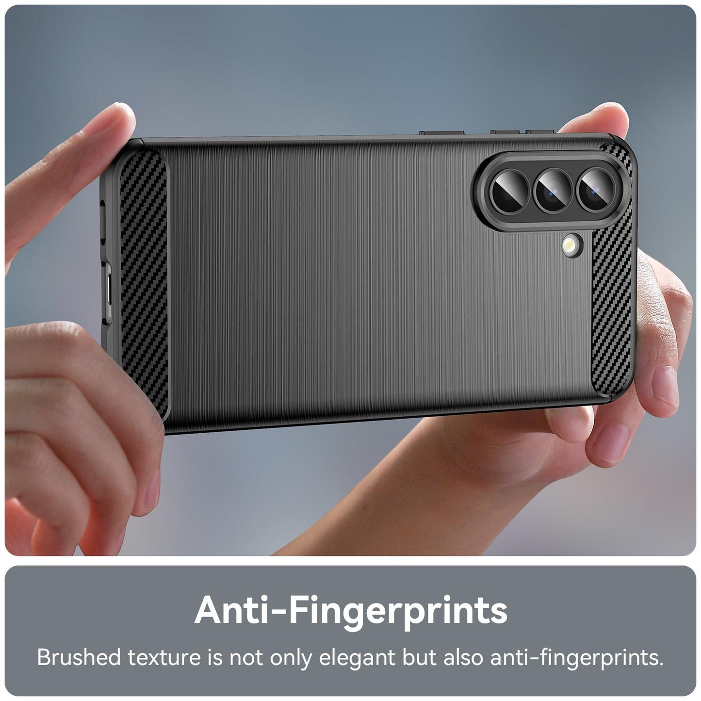 Samsung Galaxy A57 5G Carbon Fiber Brushed Texture TPU Protective Phone Case Shockproof Slim Cover