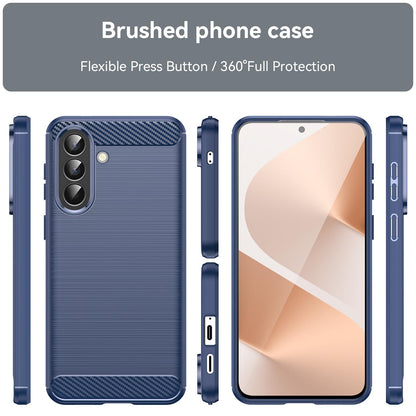 Samsung Galaxy A57 5G Carbon Fiber Brushed Texture TPU Protective Phone Case Shockproof Slim Cover