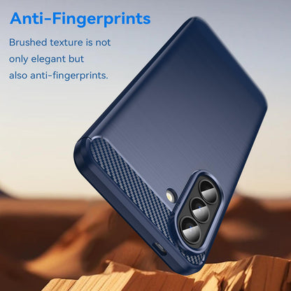 Samsung Galaxy A57 5G Carbon Fiber Brushed Texture TPU Protective Phone Case Shockproof Slim Cover
