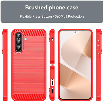 Samsung Galaxy A57 5G Carbon Fibre Brushed Texture TPU Protective Phone Case Shockproof Slim Cover