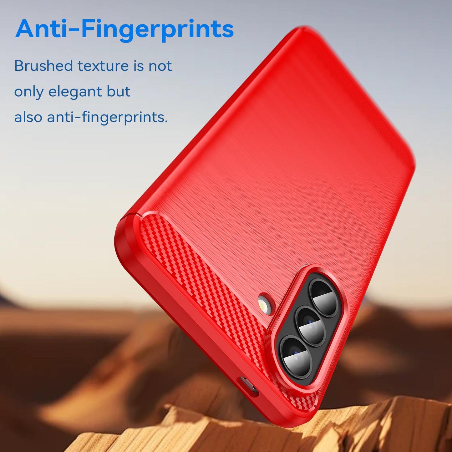 Samsung Galaxy A57 5G Carbon Fiber Brushed Texture TPU Protective Phone Case Shockproof Slim Cover