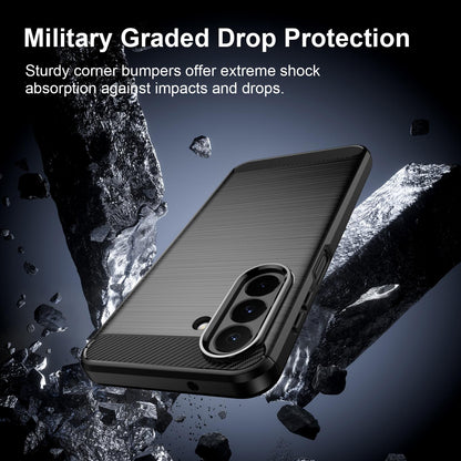 Samsung Galaxy A27 5G Carbon Fibre Brushed Texture TPU Protective Phone Case Shockproof Slim Cover