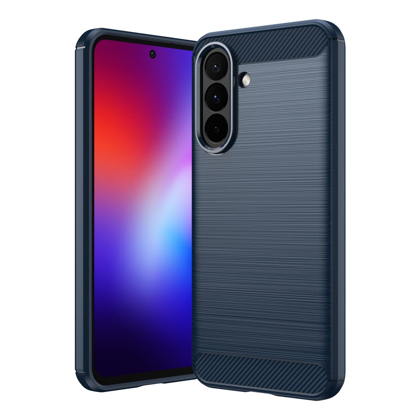 Samsung Galaxy A27 5G Carbon Fibre Brushed Texture TPU Protective Phone Case Shockproof Slim Cover