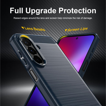 Samsung Galaxy A27 5G Carbon Fibre Brushed Texture TPU Protective Phone Case Shockproof Slim Cover