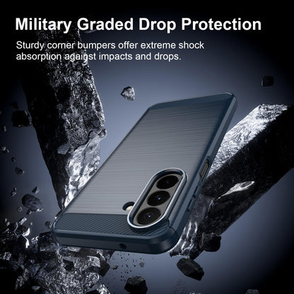 Samsung Galaxy A27 5G Carbon Fibre Brushed Texture TPU Protective Phone Case Shockproof Slim Cover