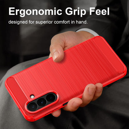 Samsung Galaxy A27 5G Carbon Fibre Brushed Texture TPU Protective Phone Case Shockproof Slim Cover