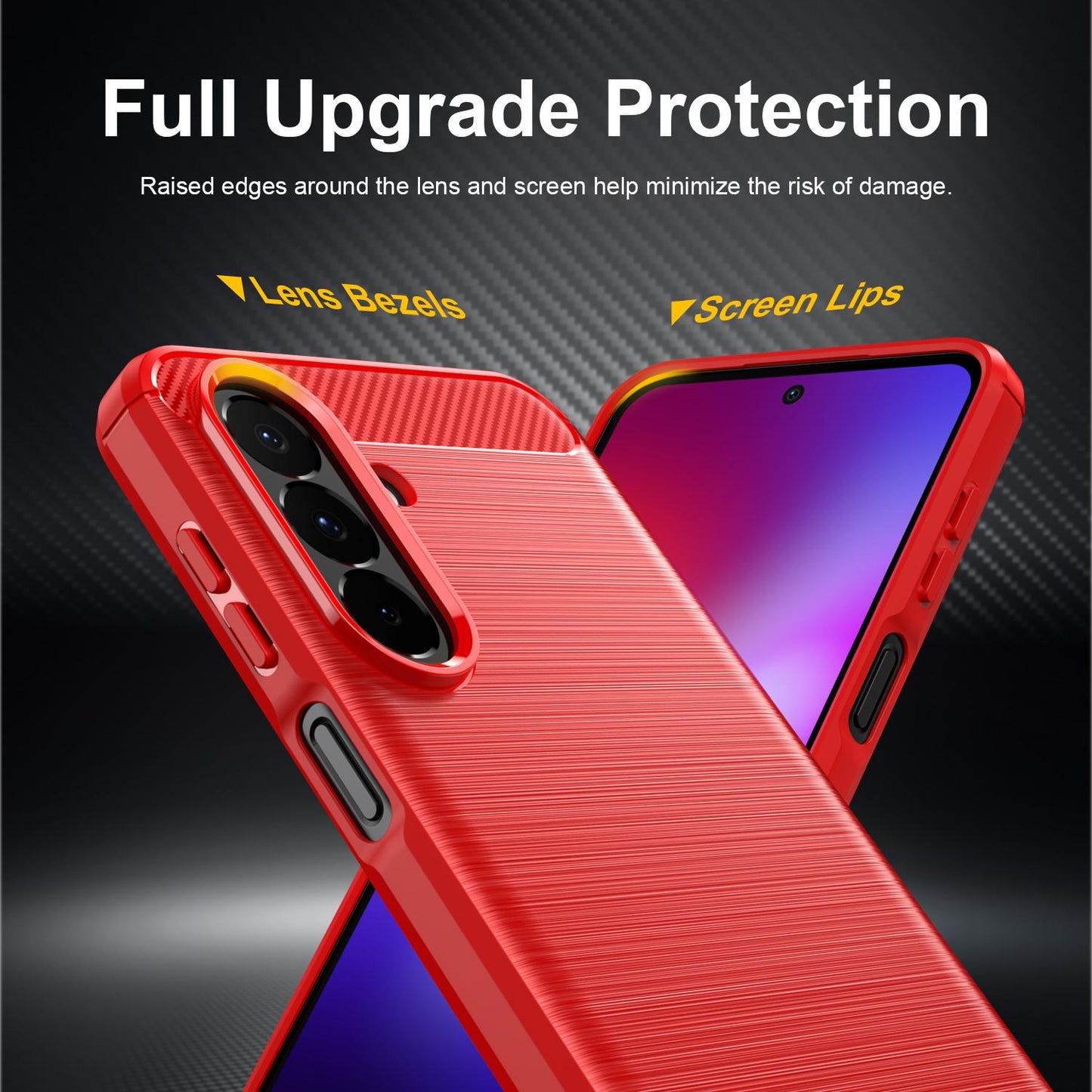 Samsung Galaxy A27 5G Carbon Fibre Brushed Texture TPU Protective Phone Case Shockproof Slim Cover