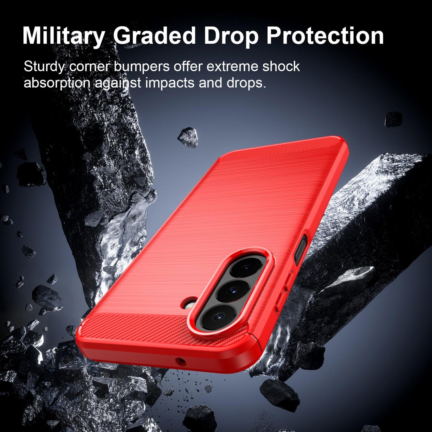 Samsung Galaxy A27 5G Carbon Fibre Brushed Texture TPU Protective Phone Case Shockproof Slim Cover