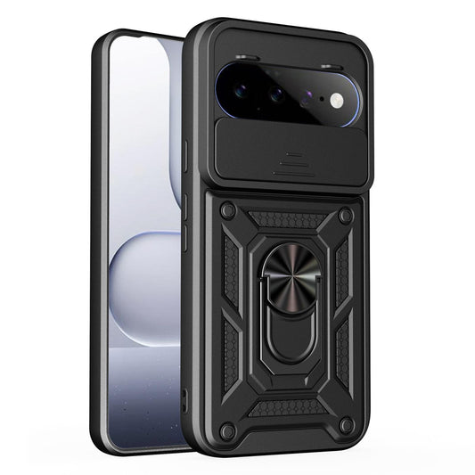 Google Pixel 11 Sliding Camera Cover Magnetic Ring Stand Shockproof TPU + PC Protective Phone Case